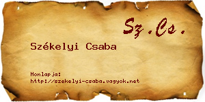 Székelyi Csaba névjegykártya