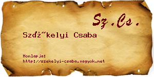 Székelyi Csaba névjegykártya